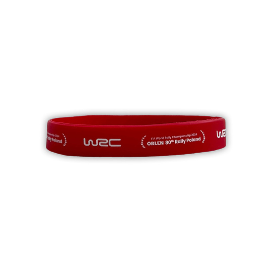 2024 80th Rally Poland WRC silicone wristband red