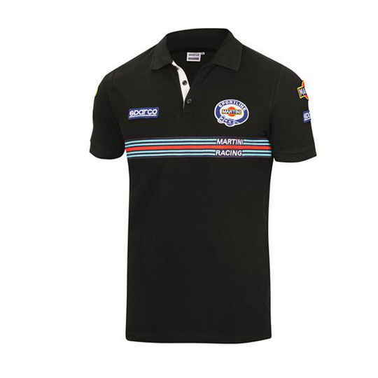 Polo Sparco Martini Stripe negro