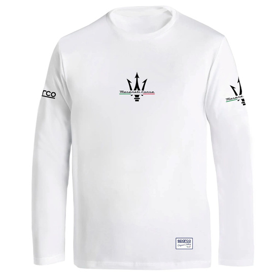 T-shirt à manches longues Sparco Maserati Corse blanc
