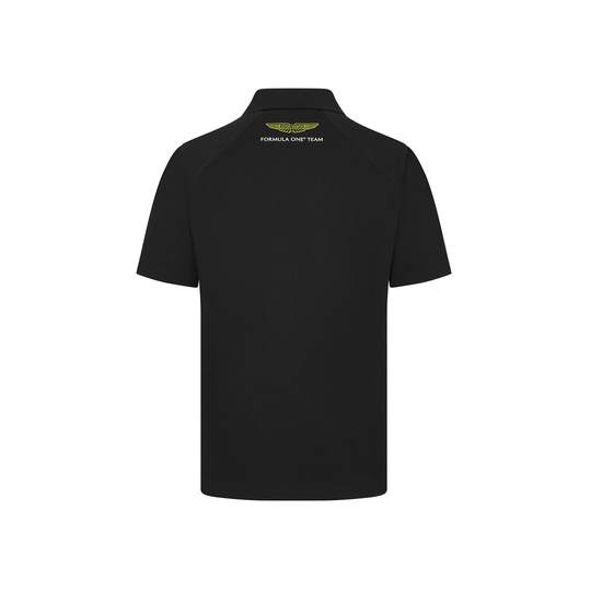 Polo de hombre con logo negro Aston Martin F1 2025
