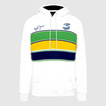 2025 Ayrton Senna F1 Mens Stripe Hooded sweatshirt