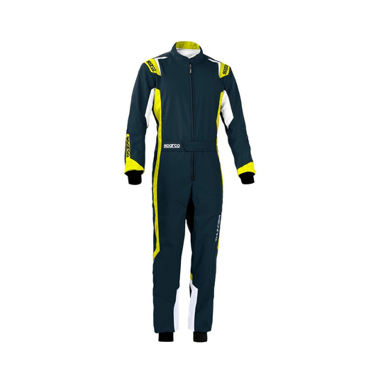 Mono de karting infantil Sparco Thunder MY20 gris/amarillo (CIK)