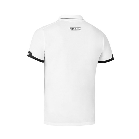 Polo Sparco ZIP MY24 blanc