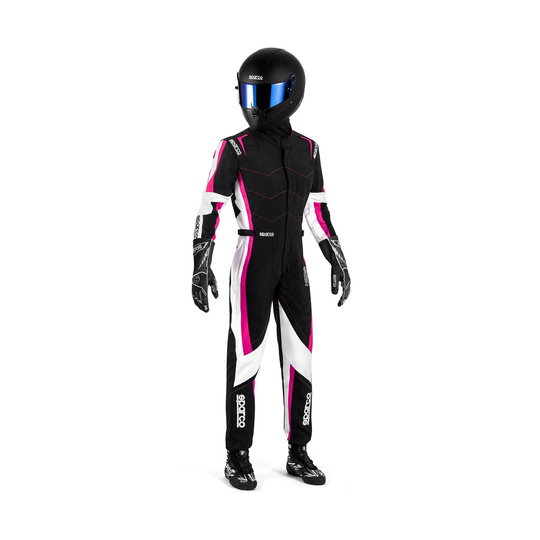 Mono de karting mujer Sparco Kerb negro/rosa (FIA)