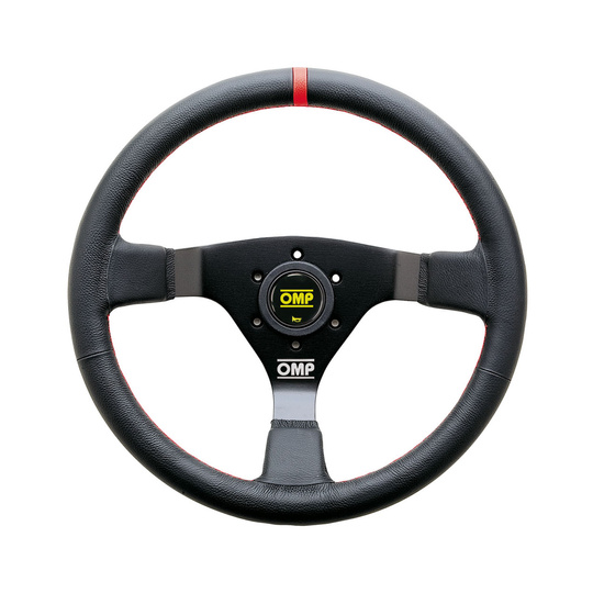 Volant OMP WRC rouge cuir