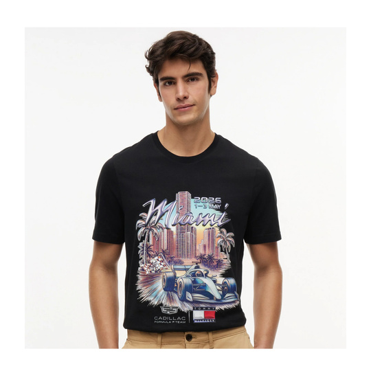Camiseta Cadillac F1 Miami Graphic 2026 negra