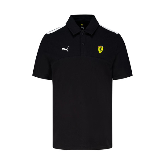 2025 Scuderia Ferrari F1 Men's Logo Polo Shirt black