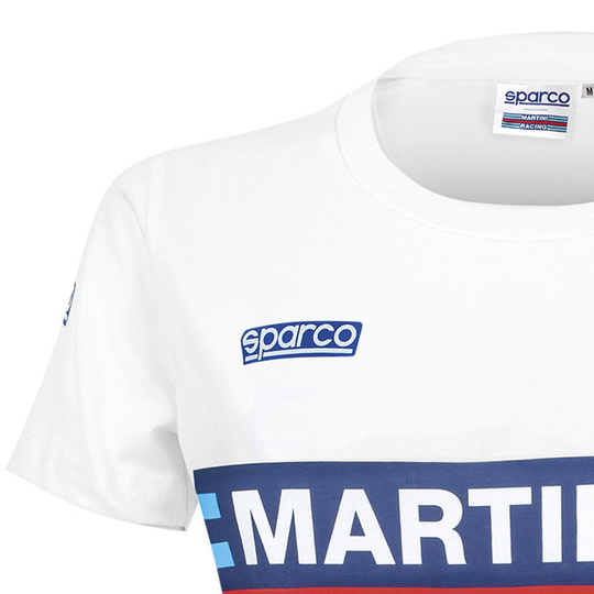Camiseta mujer Sparco Martini Racing blanca
