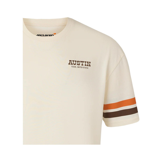 2025 McLaren F1 Mens Austin GP Edition T-Shirt beige