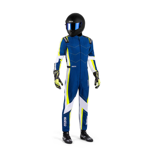 Sparco Kerb Karting Suit Blue/Yellow (FIA)