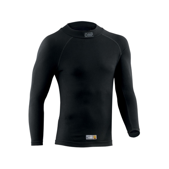 Camiseta interior de cuello alto OMP Tecnica MY22 negra (FIA)