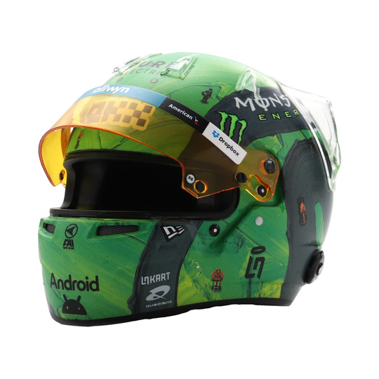 Casque miniature McLaren F1 Lando Norris Las Vegas GP 1:5