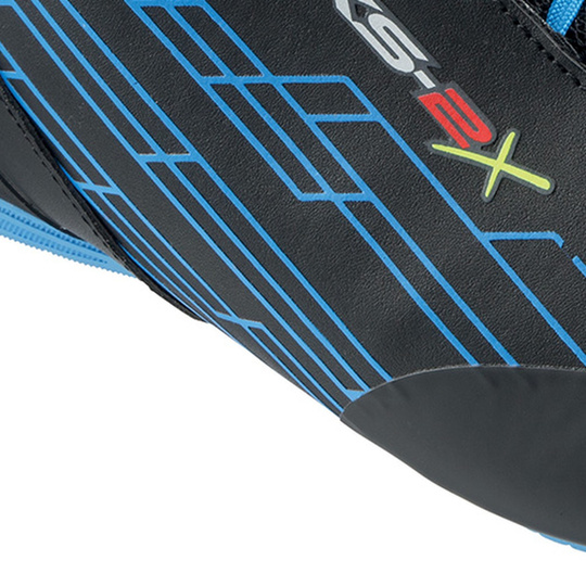 OMP KS-2X Kids Racing Shoes Black/Blue (FIA)