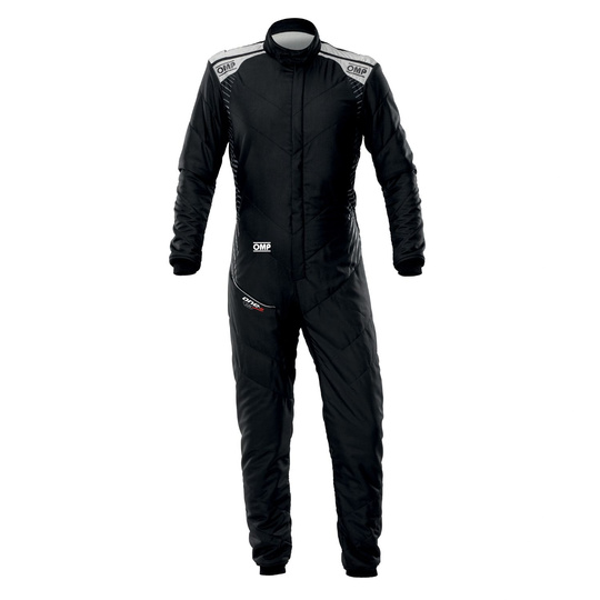 OMP One-S Air Race Suit Black/Silver (FIA)