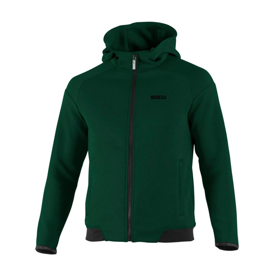 Sparco Italy Full Zip MY25 Mens Hooded Sweatshirt green
