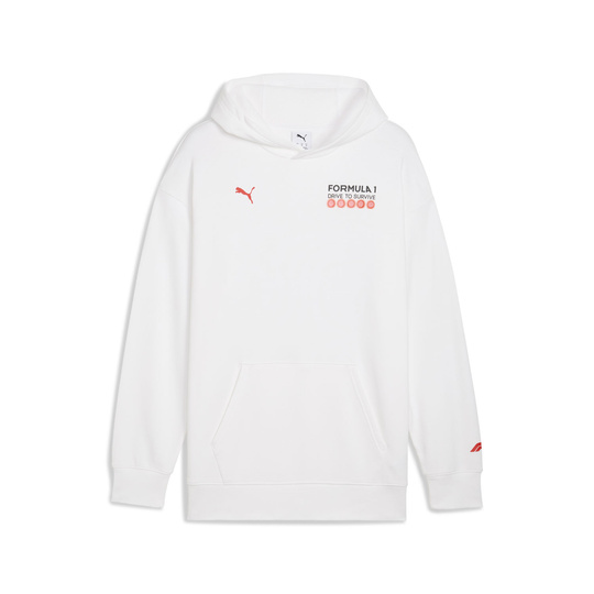 Sudadera con capucha Formula 1 DTS Relaxed blanca