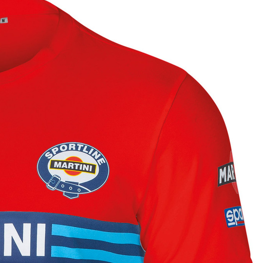 T-shirt Sparco Martini Racing rouge