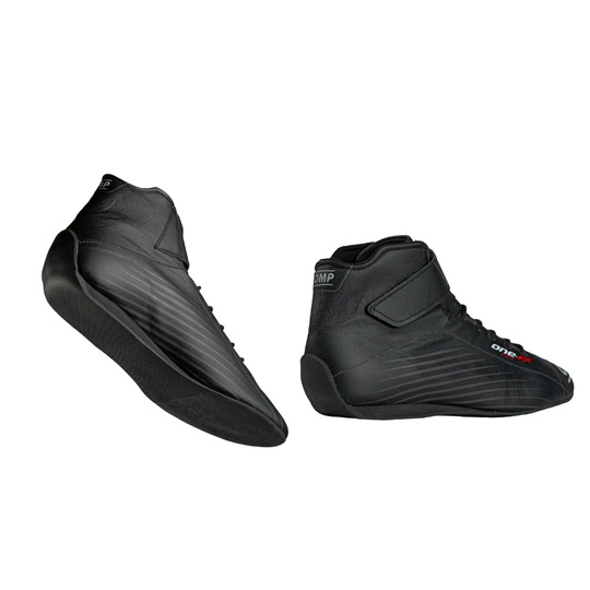 OMP One EVO FX Leather Racing Shoes Black (FIA)