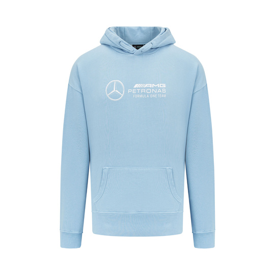  Men's Retro Hoodie Blue Mercedes AMG F1