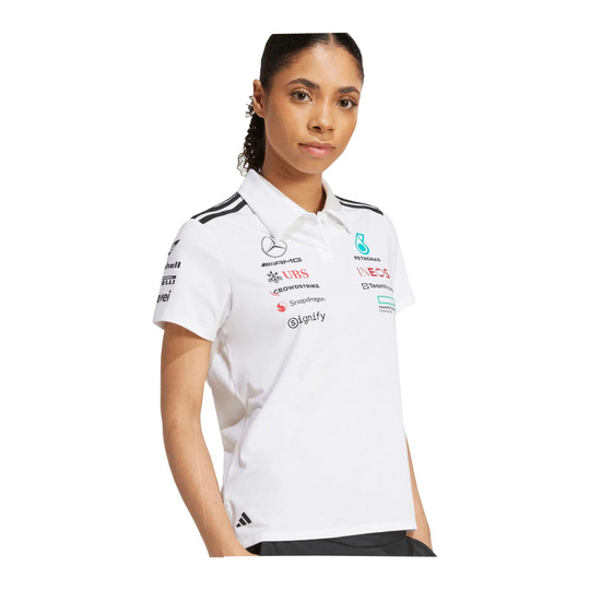 Polo Team mujer Mercedes AMG F1 blanco