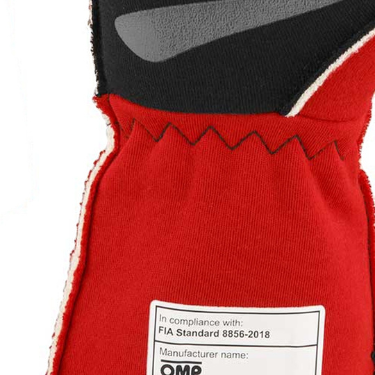 Guantes OMP First MY24 rojos (FIA)