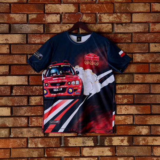T-shirt Leszek Kuzaj Kuzi Impreza WRC Cartoon