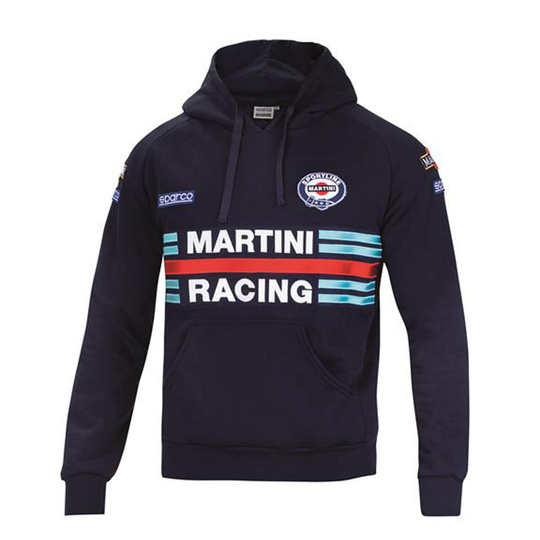 Sweat à capuche Sparco Martini Racing bleu marine