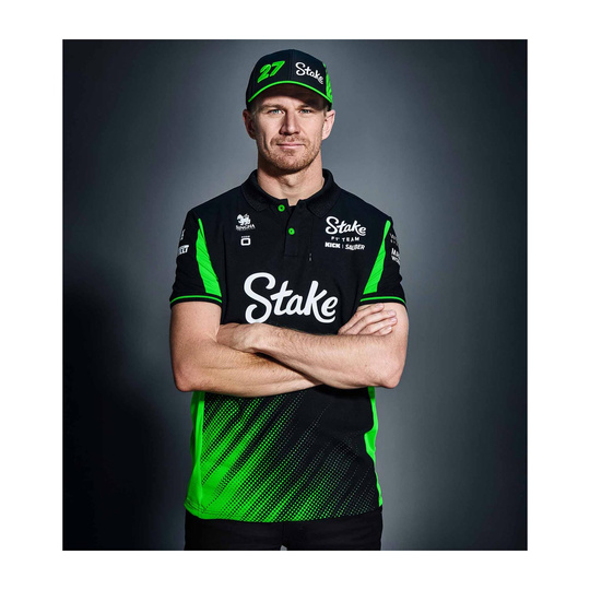 2025 Stake F1 Kick Sauber Hinwil Mens Team Polo Shirt 