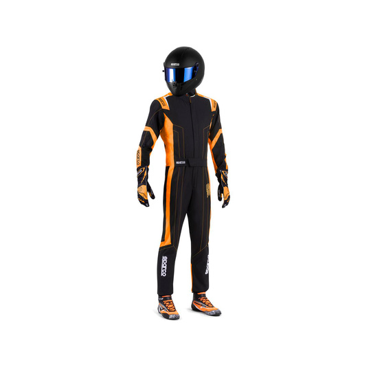 Mono de karting Sparco Thunder negro/naranja (FIA)