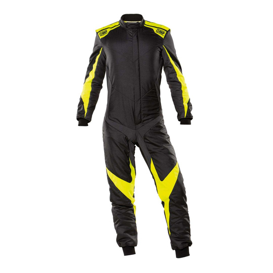 OMP Italy ONE EVO X Racing Suit Black/Yellow (FIA homologation)