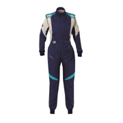 Traje de carreras OMP FIRST EVO ELLE MY25 azul marino (FIA)