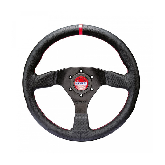 Sparco R383 Champion Steering Wheel Black/Red
