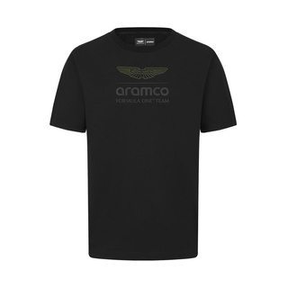 2025 Aston Martin Aramco F1 Men's Logo Stealth T-Shirt