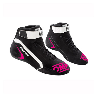 OMP Italy FIRST MY21 Racing Shoes Black/Pink (FIA)