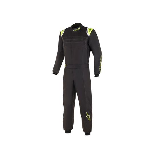 Combinaison karting Alpinestars KMX-9 V3 noire/jaune (FIA)