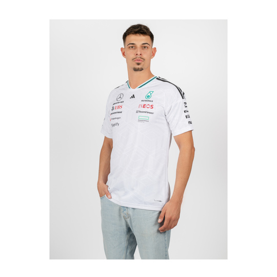 Camiseta Mercedes AMG F1 Authentic Team 2026 blanco