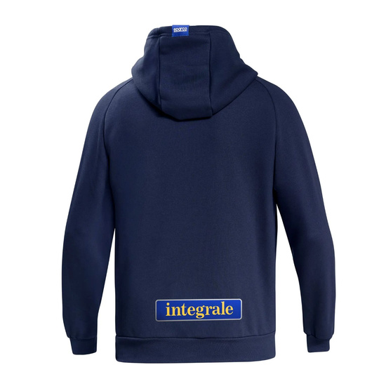 Sudadera con capucha Sparco Lancia HF Delta Integrale azul marino/amarilla