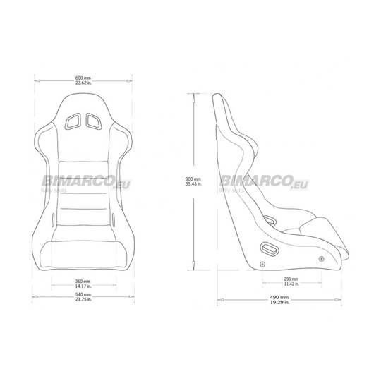 Asiento Bimarco COBRA PRO negro (FIA)