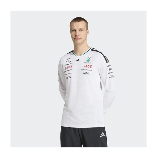 T-shirt à manches longues Mercedes AMG F1 Authentic Team 2026 blanc