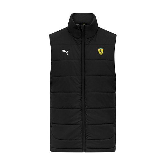 2024 Ferrari Italy F1 Mens Logo Gilet Black