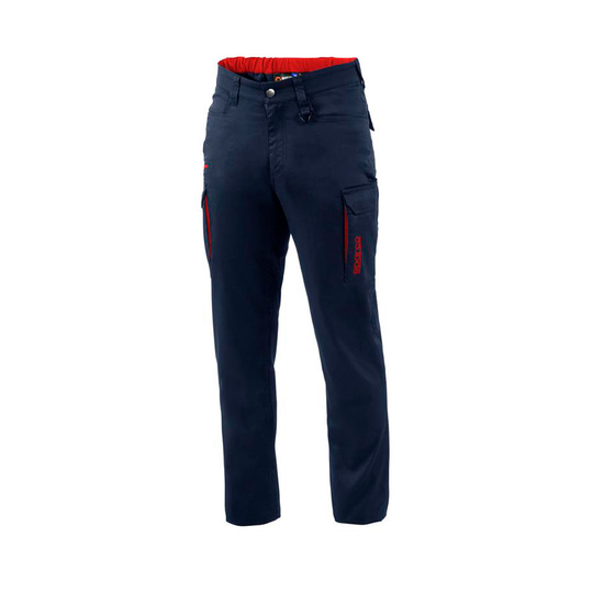 Pantalon Sparco Vermont bleu marine/rouge