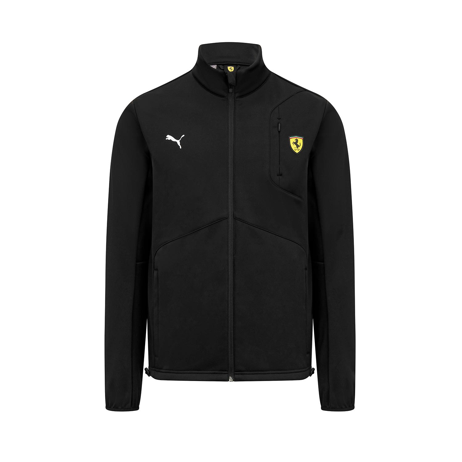 Mens Softshell Jacket Logo Ferrari F1 Black ((701223485001)) - Top