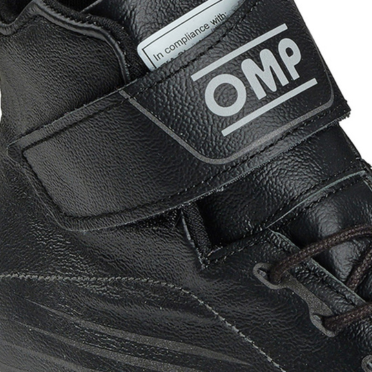 OMP One EVO FX Leather Racing Shoes Black (FIA)