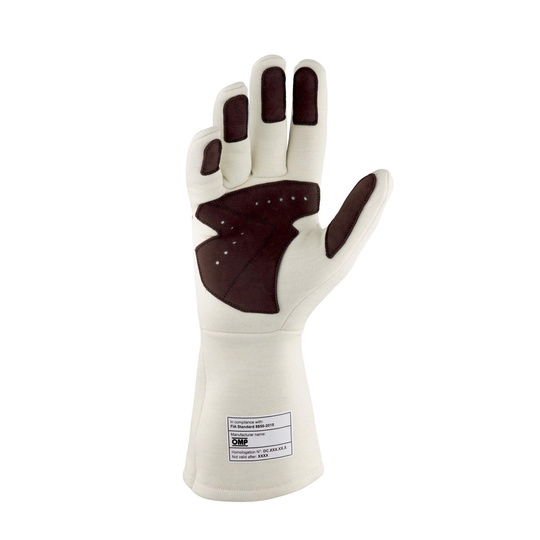 OMP Italy DIJON MY21 Racing Gloves Cream (FIA homologation)