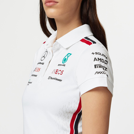  Mercedes AMG Germany F1 Ladies Team Polo Shirt White