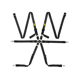 OMP Italy ONE VERSA 6 - point Safety Belts black (FIA)