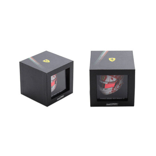 Casco en miniatura Scuderia Ferrari F1 Charles Leclerc 1:5 Monaco GP