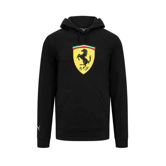 2024 Ferrari F1 Men's Hoodie Shield Black Sweatshirt 