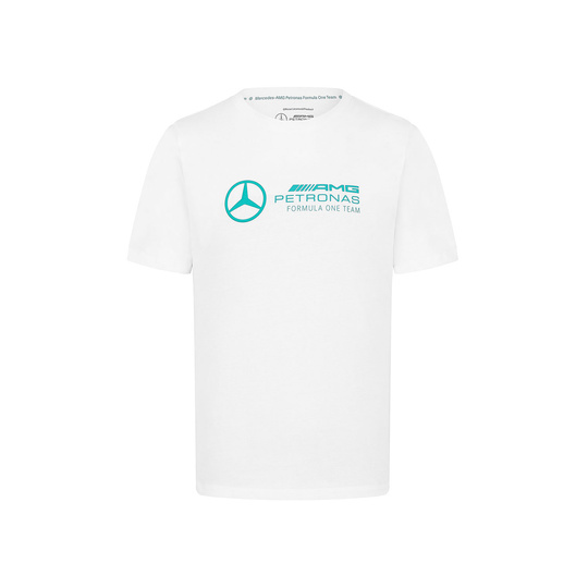 2024 Mercedes AMG Petronas F1 Men's Large Logo White T-shirt