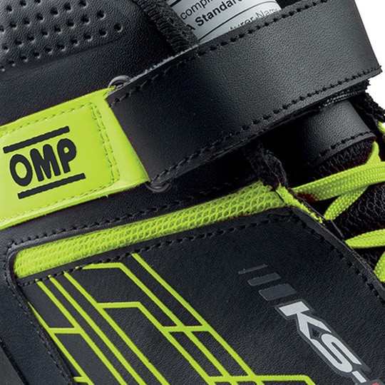 Botas infantiles OMP KS-2X negras/amarillas (FIA)